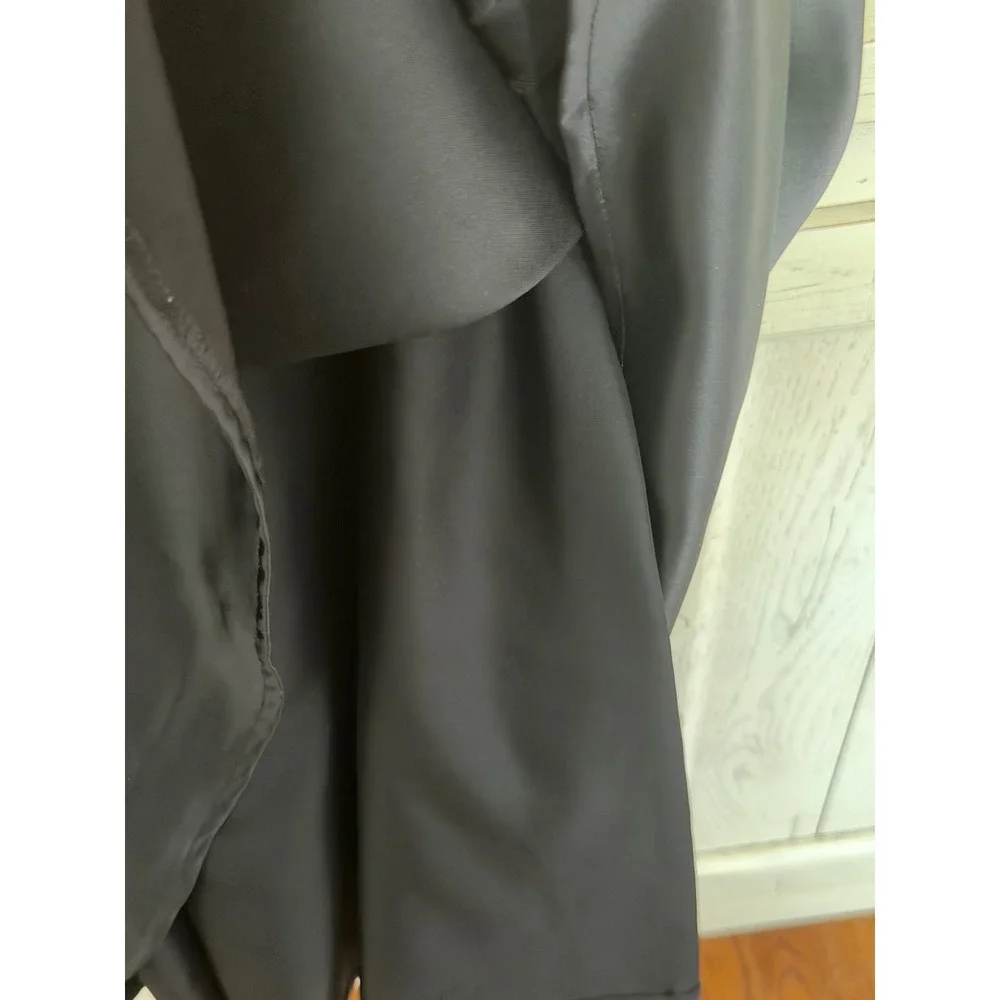 Pretty Maids Girls Black Satin Formal Dress Champagne Sash Bow Size 10